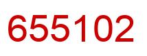 Number 655102 red image