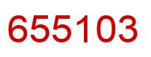Number 655103 red image
