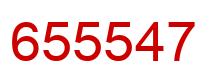 Number 655547 red image