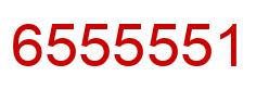 Número 6555551 imagen rojo