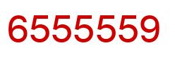 Número 6555559 imagen rojo