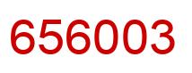 Number 656003 red image