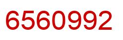 Number 6560992 red image