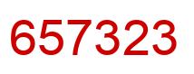 Número 657323 imagen rojo