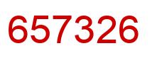 Número 657326 imagen rojo