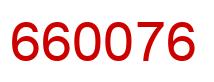Número 660076 imagen rojo