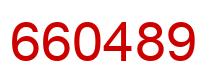 Number 660489 red image