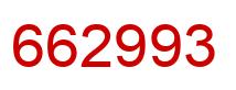 Number 662993 red image