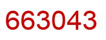 Number 663043 red image