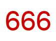 Número 666 imagen rojo
