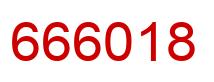 Number 666018 red image