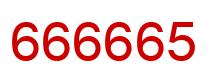 Number 666665 red image