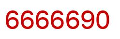 Number 6666690 red image