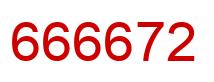 Número 666672 imagen rojo