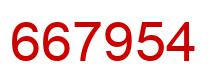 Number 667954 red image