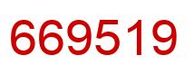 Number 669519 red image