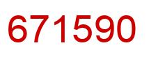 Number 671590 red image