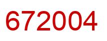 Number 672004 red image