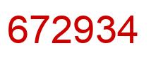 Number 672934 red image