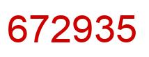 Number 672935 red image