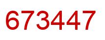 Number 673447 red image