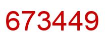 Number 673449 red image