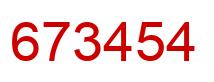 Number 673454 red image