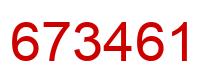 Number 673461 red image