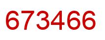 Number 673466 red image