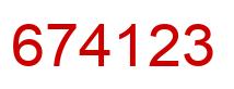 Número 674123 imagen rojo