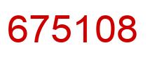 Number 675108 red image