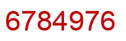 Number 6784976 red image