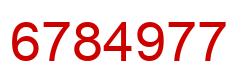 Number 6784977 red image