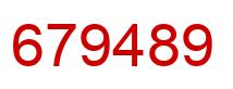 Number 679489 red image