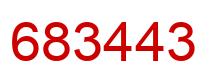Number 683443 red image