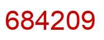 Número 684209 imagen rojo