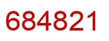 Number 684821 red image