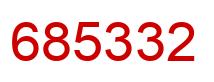 Number 685332 red image