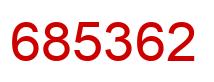 Número 685362 imagen rojo