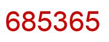 Número 685365 imagen rojo