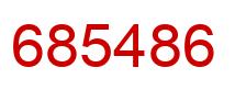 Número 685486 imagen rojo