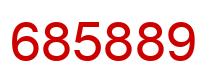 Number 685889 red image
