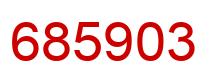 Number 685903 red image