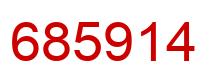 Number 685914 red image