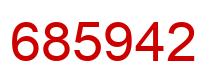 Number 685942 red image