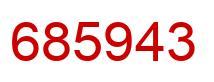 Number 685943 red image