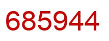 Number 685944 red image