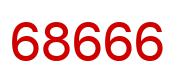 Número 68666 imagen rojo