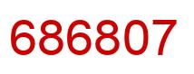 Number 686807 red image