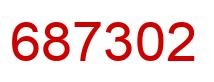 Number 687302 red image